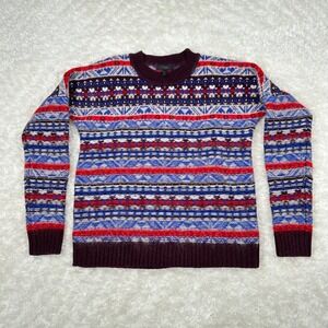 J Crew Women's XXS Fair Isle Mohair Merino Lambswool Sweater E5953 Preppy